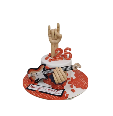Торт заказной с гитарой